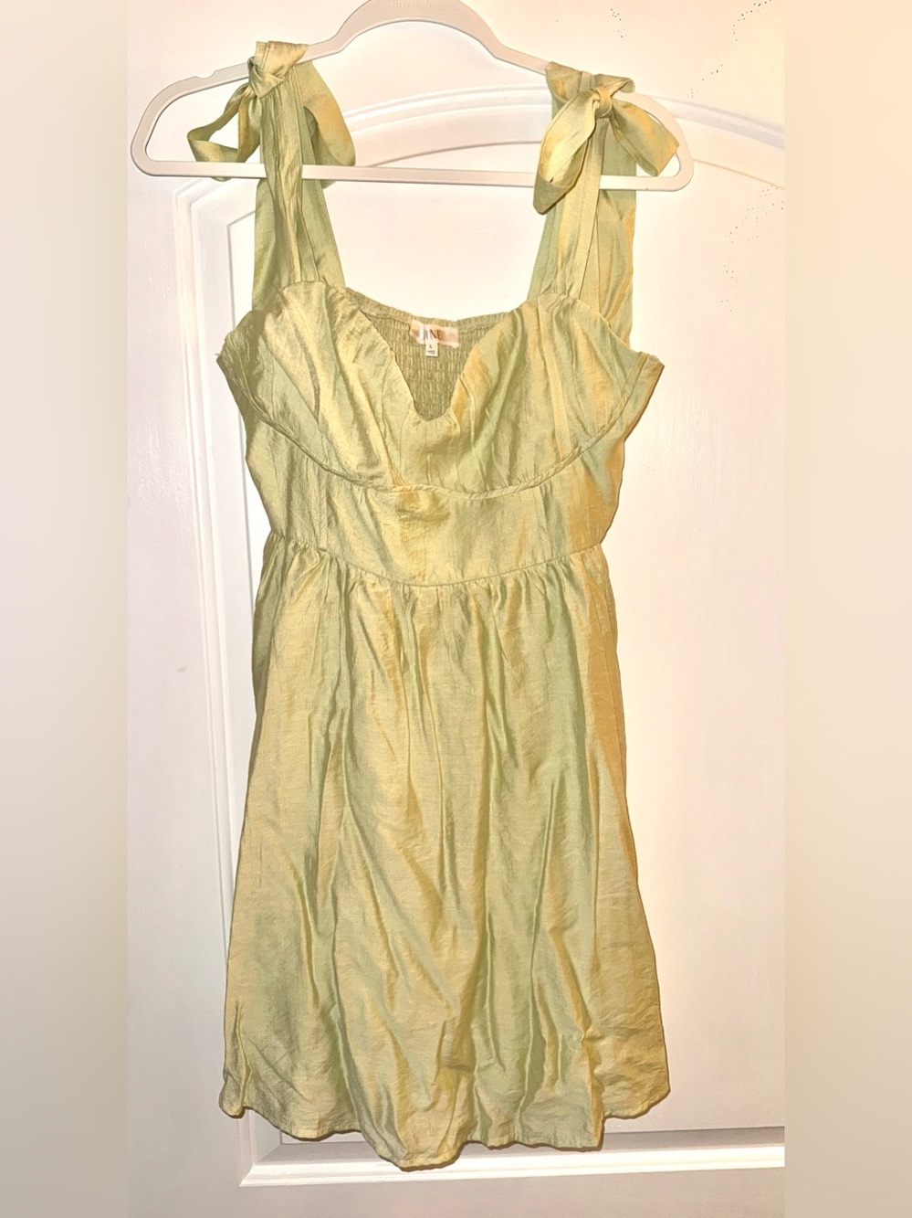 Women's Light Green Ruffle Sundress NEW